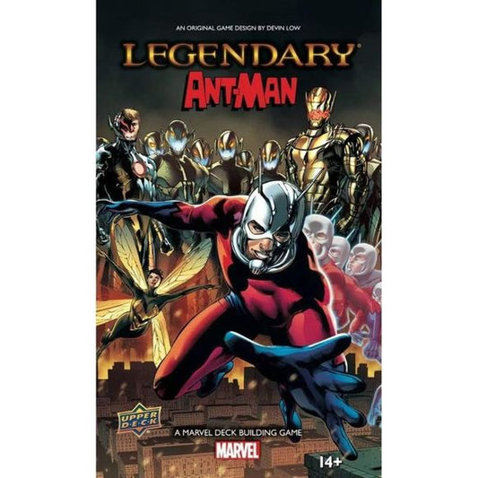 Introducing Legendary Ant-Man the 18th expansion for the Legendary family of games. This set throws you right into the microverse with the new Microscopic Size-Changing keyword. Add five new heroes to your Legendary collection including: Ant-Man, Wasp, Jocasta, Wonder Man and Black Knight! You'll have to overcome the two new Masterminds and their loyal villains if you want to thwart their plans and save the world. With four all-new schemes to utilize with your existing collection, you're sure to have a Lege