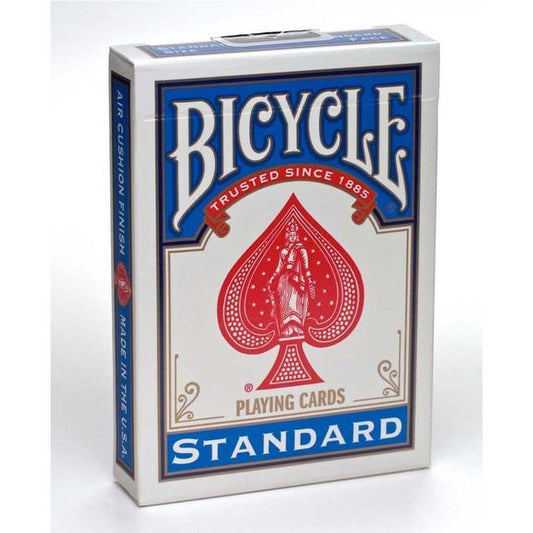 Bicycle Standard playing cards – poker size – single deck (colors may vary) Each Bicycle deck is a standard deck of playing cards consisting of 52 Traditional suited playing cards, two jokers, and two additional ad cards. Great for all card games including Poker, canasta, Rummy, Pinochle, Euchre, hearts, Blackjack, go fish, Baccarat and many more!