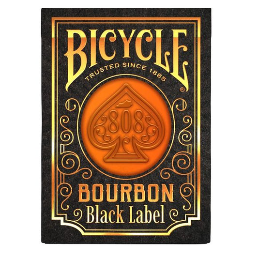 Inspired by the rich heritage and smooth personality of premium whiskey, this deck blends classic Bicycle quality with a sense of southern elegance. Designed for players who appreciate thoughtful details, Bourbon Black Label features a custom card back, bourbon‑themed court cards, and a striking tuck case highlighted by bourbon‑colored foil accents that glow like the amber hues of a well‑aged pour. Whether you’re settling into a night of Poker, swapping stories with friends, or enjoying a slow sip and stead