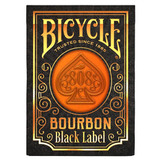 Inspired by the rich heritage and smooth personality of premium whiskey, this deck blends classic Bicycle quality with a sense of southern elegance. Designed for players who appreciate thoughtful details, Bourbon Black Label features a custom card back, bourbon‑themed court cards, and a striking tuck case highlighted by bourbon‑colored foil accents that glow like the amber hues of a well‑aged pour. Whether you’re settling into a night of Poker, swapping stories with friends, or enjoying a slow sip and stead