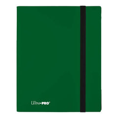 9-Pocket Forest Green PRO-Binder with embossed middle black web material gives cards a classic framed look. Side loading pocket design to prevent cards from easily falling out. Elastic strap holds the binder shut when not in use. All materials made from archival-safe, acid-free non-PVC material. Holds 360 cards in Ultra Pro Deck Protector sleeves.