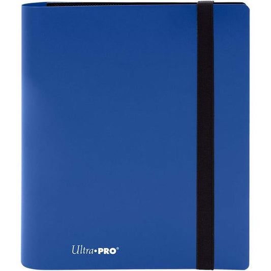 4-pocket Blue Pacific PRO-Binder with embossed middle black web material gives cards a classic framed look. Side loading pocket design to prevent cards from easily falling out. Elastic strap holds the binder shut when not in use. All materials made from archival-safe, acid-free non-PVC material. Holds 160 cards in Ultra Pro Deck Protector sleeves.