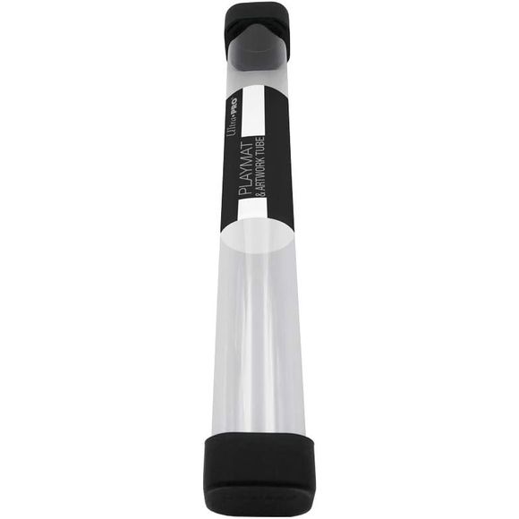 The Ultra PRO Playmat and Artwork Tube is perfect for storing your standard size playmats, transporting artwork or documents, or for storing maps and other small collectibles. The tube is 15 inches in length and 2 inches in diameter. The black rubber caps have a snug fit that will not fall off, and the squared design will keep your tube from rolling away! Note: All standard size Ultra PRO Playmats and Breaker Mats fit in these tubes, including those with stitched edges. Playmats from other sellers which are