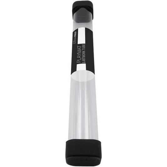 The Ultra PRO Playmat and Artwork Tube is perfect for storing your standard size playmats, transporting artwork or documents, or for storing maps and other small collectibles. The tube is 15 inches in length and 2 inches in diameter. The black rubber caps have a snug fit that will not fall off, and the squared design will keep your tube from rolling away! Note: All standard size Ultra PRO Playmats and Breaker Mats fit in these tubes, including those with stitched edges. Playmats from other sellers which are