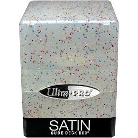 Ultra Pro Deckbox Satin Cube Glitter Clear | Galactic Toys & Collectibles