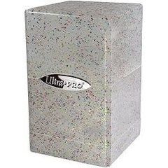 Ultra Pro Deckbox Satin Tower Glitter Clear | Galactic Toys & Collectibles
