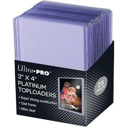 Ultra Pro 3in x 4in Ultra Clear Platinum Toploader Card Protector 25 pack | Galactic Toys & Collectibles