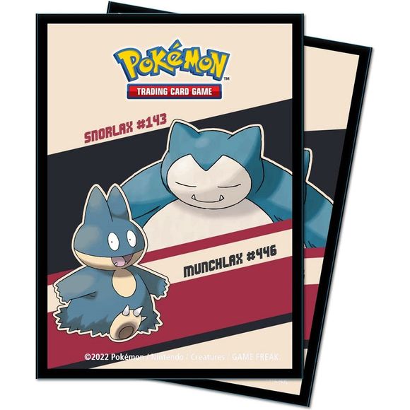 Deck Protector® sleeves for Pokémon feature vibrant, full-color artwork of Snorlax and Munchlax, and are made with our proprietary ChromaFusion Technology™ to prevent peeling. Archival-safe polypropylene materials ensure you can sleeve your cards with confidence. Sized for standard size trading cards measuring 2.5 in. x 3.5 in. Perfect for the TCG player or collector who loves the Sleeping Pokémon!
