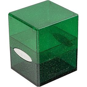 Ultra Pro Deckbox Satin Cube Glitter Green | Galactic Toys & Collectibles