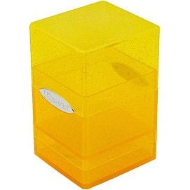 Ultra Pro Deckbox Satin Tower Glitter Yellow | Galactic Toys & Collectibles