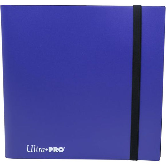 12-pocket Royal Purple PRO-Binder with embossed middle black web material gives cards a classic framed look. Side loading pocket design to prevent cards from easily falling out. Elastic strap holds the binder shut when not in use. All materials made from archival-safe, acid-free non-PVC material. Holds 480 cards in Ultra Pro Deck Protector sleeves.