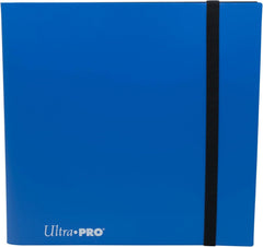12-pocket Pacific Blue PRO-Binder with embossed middle black web material gives cards a classic framed look. Side loading pocket design to prevent cards from easily falling out. Elastic strap holds the binder shut when not in use. All materials made from archival-safe, acid-free non-PVC material. Holds 480 cards in Ultra Pro Deck Protector sleeves.