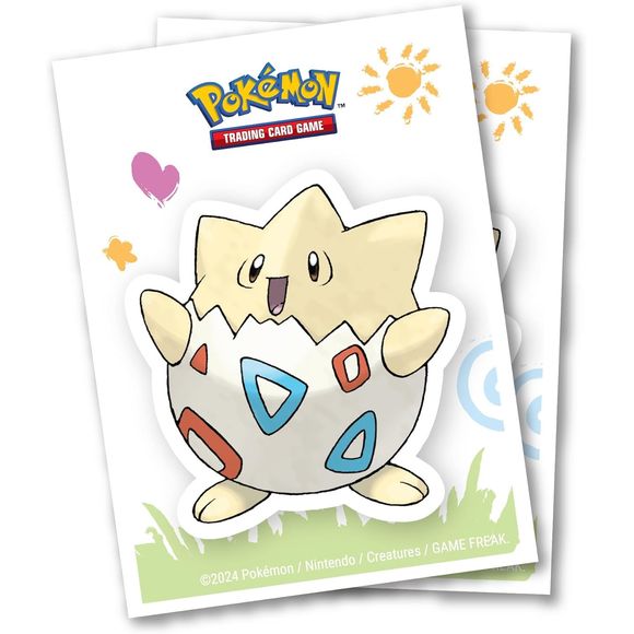 The 105ct APEX Deck Protector Sleeves for Pokemon TCG are made with our new easy-shuffle formulation and feature vibrant artwork of Togepi among a joyous scene of colorful doodles on a textured back. Archival-safe polypropylene materials ensure you can sleeve your cards with confidence, and the gloss clear front allows your foil cards to shine! Sized for standard size trading cards measuring 2.5 in. x 3.5 in.