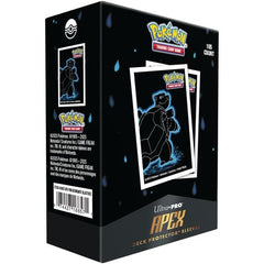 These 105 Pokemon Trading Card Game sleeves, part of the APEX Deck Protector series, boast a new, smooth shuffling formula and striking Blastoise artwork on a textured, dark background. Crafted with archival-safe polypropylene, they safeguard your cards and showcase foil cards through their glossy, clear front. Sized perfectly for standard trading cards at 2.5 inches by 3.5 inches.