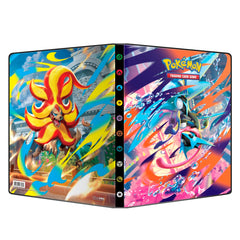 9-Pocket Portfolios for Pokémon feature a vibrant, full-art cover of Mega Grenininja and back cover of Mega Pyroar. Each portfolio stores and protects up to 126 standard size cards single-loaded and 252 cards double-loaded in archival-safe pages. Made in California, U.S.A.