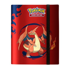 The 9-Pocket PRO-Binder for the Pokemon Trading Card Game is designed for collecting and organizing your favorite trading cards. This PRO-Binder features a vibrant, full-art cover of Mega Charizard X and Mega Charizard Y and includes an elastic strap closure. It contains 20 9-pocket pages with embossed webbing and side-loading pockets to secure your cards. Safely stores up to 360 cards in archival-safe, acid-free, non-PVC pages.