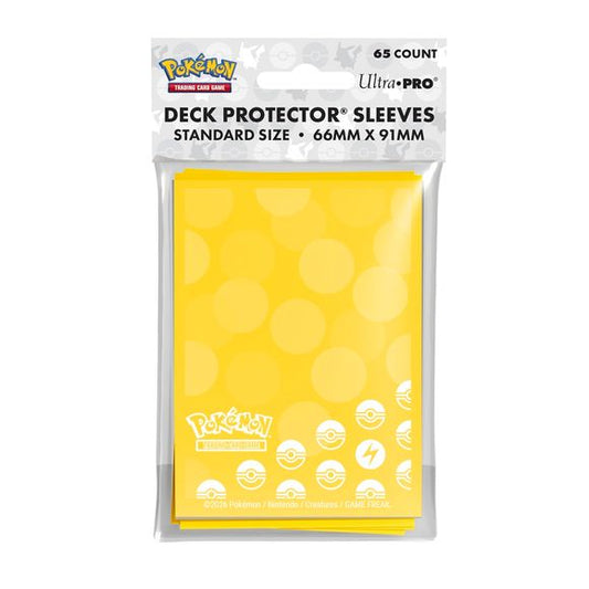 The Energy - Lightning Type Deck Protector sleeves for the Pokemon Trading Card Game feature vibrant artwork inspired by the iconic Energy type. Ultra PRO Deck Protector Sleeves are made with our proprietary ChromaFusion Technology to prevent peeling. Archival-safe materials ensure you can sleeve your cards with confidence. Sized for standard size trading cards measuring 2.5 in. x 3.5 in.