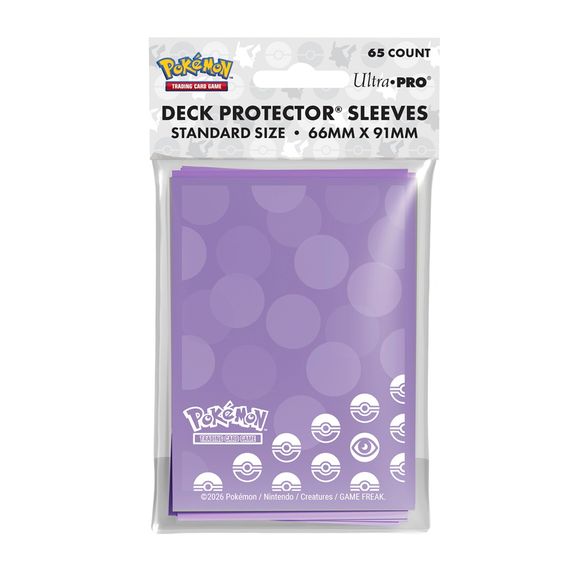 The Energy - Psychic Type Deck Protector sleeves for the Pokemon Trading Card Game feature vibrant artwork inspired by the iconic Energy type. Ultra PRO Deck Protector Sleeves are made with our proprietary ChromaFusion Technology to prevent peeling. Archival-safe materials ensure you can sleeve your cards with confidence. Sized for standard size trading cards measuring 2.5 in. x 3.5 in.