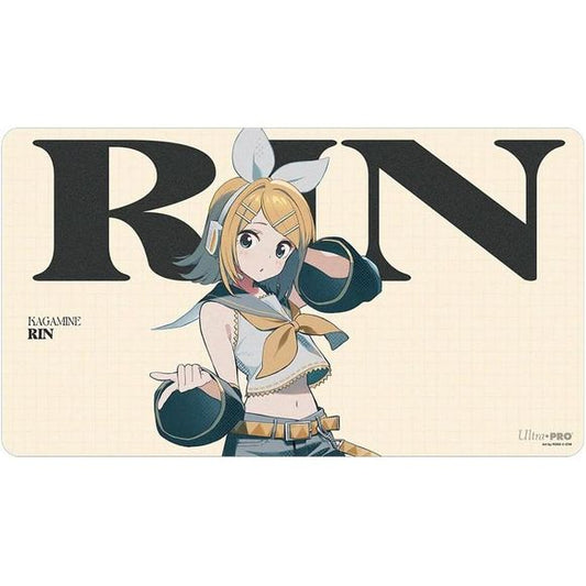 <p><strong>Ultra PRO Hatsune Miku: Retro Soundscapes – Kagamine Rin Playmat</strong> adds vibrant Vocaloid style to your tabletop with colorful Kagamine Rin artwork and a smooth gaming surface. The soft fabric top helps protect cards and accessories during play, while the non-slip rubber backing keeps the mat securely in place for tournaments, casual games, or everyday use.</p>

<p>Perfect for TCGs, tabletop gaming, card collecting, or use as an oversized desk and mouse pad, this officially licensed playmat
