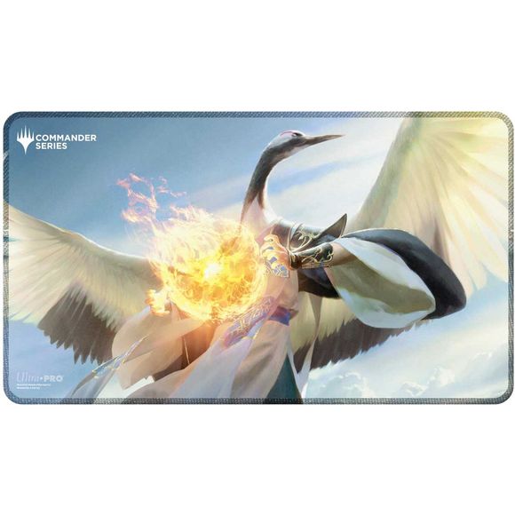 Stitched Edge Playmats featuring popular Magic: The Gathering artwork. Made with a soft fabric top to reduce damage to cards during play and a non-slip rubber backing to keep the playmat from shifting during use, playmats enhance the gameplay experience. The stitched edges offer an added premium feel. With dimensions of approximately 24 in. x 13.5 in., a playmat also makes an excellent oversize mousepad for home or office.