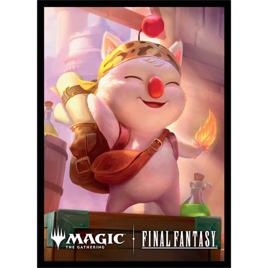 100ct Deck Protector sleeves for Magic: The Gathering(R) --- FINAL FANTASY feature a vibrant, full-color artwork and are made with our proprietary ChromaFusion Technology to prevent peeling. Archival-safe polypropylene materials ensure you can sleeve your cards with confidence. Sized for standard size trading cards measuring 2.5 in. x 3.5 in. The matte finish offers a glare-free, camera ready play experience!