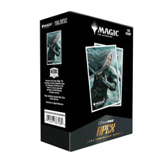 The 105ct APEX Deck Protector sleeves for Magic: The Gathering(R) --- FINAL FANTASY feature vibrant Final Fantasy - Universes Beyond art from the trading card game. Archival-safe polypropylene materials ensure you can sleeve your cards with confidence. Sized for standard size trading cards measuring 2.5 in. x 3.5 in. The gloss clear front lets your foil cards shine!