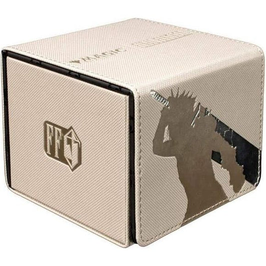 Premium Alcove Edge Deck Boxes for Magic: The Gathering(R) --- FINAL FANTASY feature a vibrant, full-color leatherette finish, strong magnetic closure, and dual thumb notches for easy access to your deck. This deck box holds up to 100 standard size trading cards double-sleeved in Ultra PRO Deck Protector sleeves.