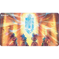 Playmats featuring popular Magic: The Gathering(R) --- FINAL FANTASY artwork. Made with a soft fabric top to reduce damage to cards during play and a non-slip rubber backing to keep the playmat from shifting during use, playmats enhance the gameplay experience. With dimensions of approximately 24 in. x 13.5 in., a playmat also makes an excellent oversize mousepad for home or office.