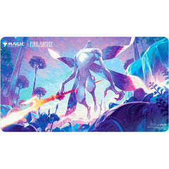 Playmats featuring popular Magic: The Gathering(R) --- FINAL FANTASY artwork. Made with a soft fabric top to reduce damage to cards during play and a non-slip rubber backing to keep the playmat from shifting during use, playmats enhance the gameplay experience. With dimensions of approximately 24 in. x 13.5 in., a playmat also makes an excellent oversize mousepad for home or office.