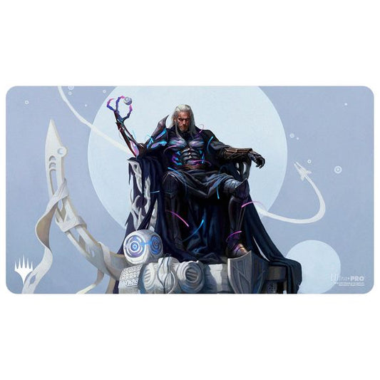 Playmats featuring popular Magic: The Gathering artwork. Made with a soft fabric top to reduce damage to cards during play and a non-slip rubber backing to keep the playmat from shifting during use, playmats enhance the gameplay experience. With dimensions of approximately 24 in. x 13.5 in., a playmat also makes an excellent oversize mousepad for home or office.