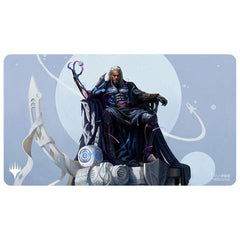 Playmats featuring popular Magic: The Gathering artwork. Made with a soft fabric top to reduce damage to cards during play and a non-slip rubber backing to keep the playmat from shifting during use, playmats enhance the gameplay experience. With dimensions of approximately 24 in. x 13.5 in., a playmat also makes an excellent oversize mousepad for home or office.