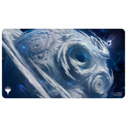 Playmats featuring popular Magic: The Gathering artwork. Made with a soft fabric top to reduce damage to cards during play and a non-slip rubber backing to keep the playmat from shifting during use, playmats enhance the gameplay experience. With dimensions of approximately 24 in. x 13.5 in., a playmat also makes an excellent oversize mousepad for home or office.