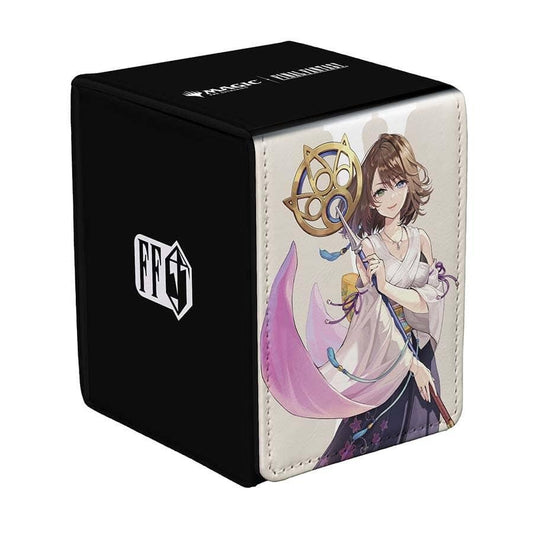 <p>The <strong>Ultra PRO Magic: The Gathering—FINAL FANTASY Yuna, Grand Summoner Alcove Flip Deck Box</strong> delivers premium card storage with beautiful artwork inspired by the acclaimed Final Fantasy X. The leatherette exterior, strong magnetic closure, and dual thumb notches create a secure and stylish deck box for tournaments, Commander nights, and everyday storage.</p>

<p>Designed to hold up to 100 double-sleeved standard-size cards, this officially licensed Magic: The Gathering accessory is ideal f