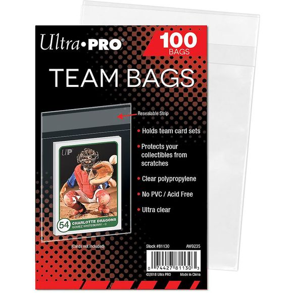Ultra Pro Standard Team Bags - 1 Pack of 100 Bags | Galactic Toys & Collectibles