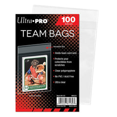 Ultra Pro Soft re-sealable team bags. For multiple card team sets. These are Ultra Pro's top of the line poly team bags. These hold all standard cards.