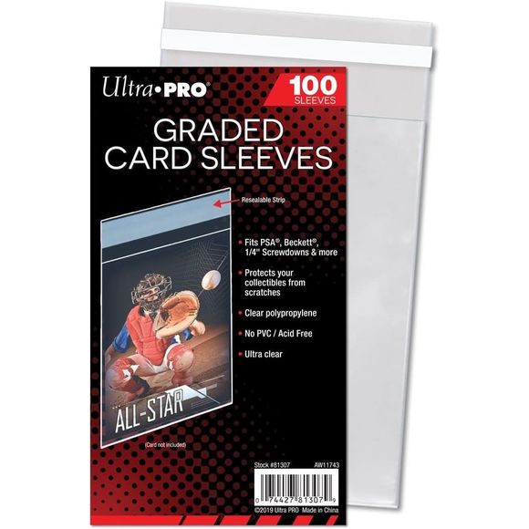 Fits Psa, Beckett, 1/4 Screwdowns And More. Keeps Graded Cards Safe And Clean. Protects From Scratching. Resealable, Super Clear.