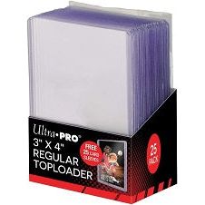 3' X 4' Toploader W/25 Soft Sleeves (63.5Mm X 88.9Mm). Holds Standard Size Card. Keeps Cards Clean.