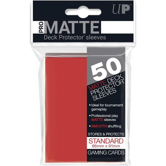 Ultra Clear Professional Matte Deck Protector Sleeves - Easy Shuffling. Ideal For Tournaments - Non Glare / Non Reflective - Acid Free / No Pvcee / No Pvc. Fits Inside Ultra Pro 9 Pocket Pages. 50 Sleeves ideal for gaming and collecting.
