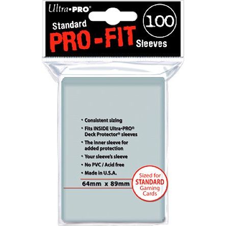 Ultra-Pro Standard Pro-Fit Transparent Clear Sleeves (100/Pack) | Galactic Toys & Collectibles