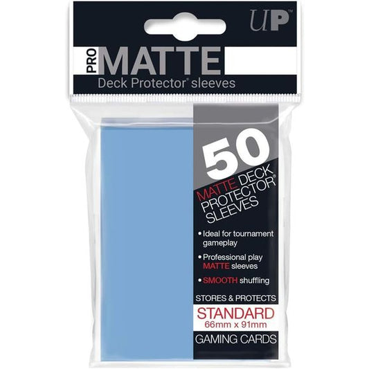 Ultra Clear Professional Matte Deck Protector Sleeves - Easy Shuffling. Ideal For Tournaments - Non Glare / Non Reflective - Acid Free / No Pvcee / No Pvc. Fits Inside Ultra Pro 9 Pocket Pages. 50 Sleeves ideal for gaming and collecting.