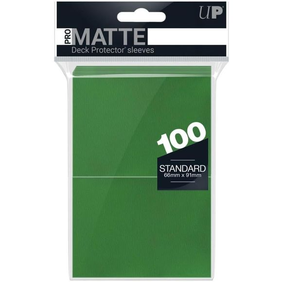 Solid color Deck Protectors with Ultra PROs hologram quality seal. Clear side uses non-glare matte material for softer feel and smoother shuffle. Stores and protects standard sized cards. 100-count pack. All Ultra PRO Deck Protectors are archival-safe and acid-free.