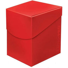 Holds up to 110 Standard gaming sleeved cards. Self-locking lid design with thumb notch for easy access to cards.