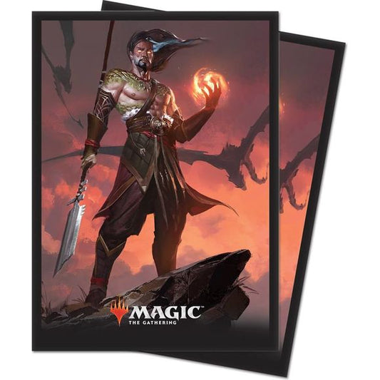 Magic: The Gathering Core Set 2019 V4 Sarkhan, Fireblood Deck Protector Sleeves (80 count) | Galactic Toys & Collectibles