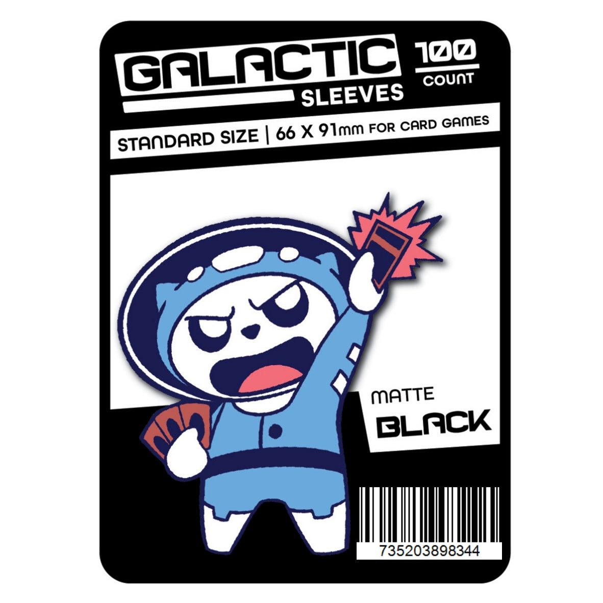 These solid color sleeves hold standard size cards. Clear side uses non-glare matte material for softer feel and smoother shuffle. Stores and protects standard sized cards. 100 sleeves per package. 66 x 91mm size sleeves for card games, perfect for Pokemon, Magic: the Gathering, Digimon, One Piece, and other card games!