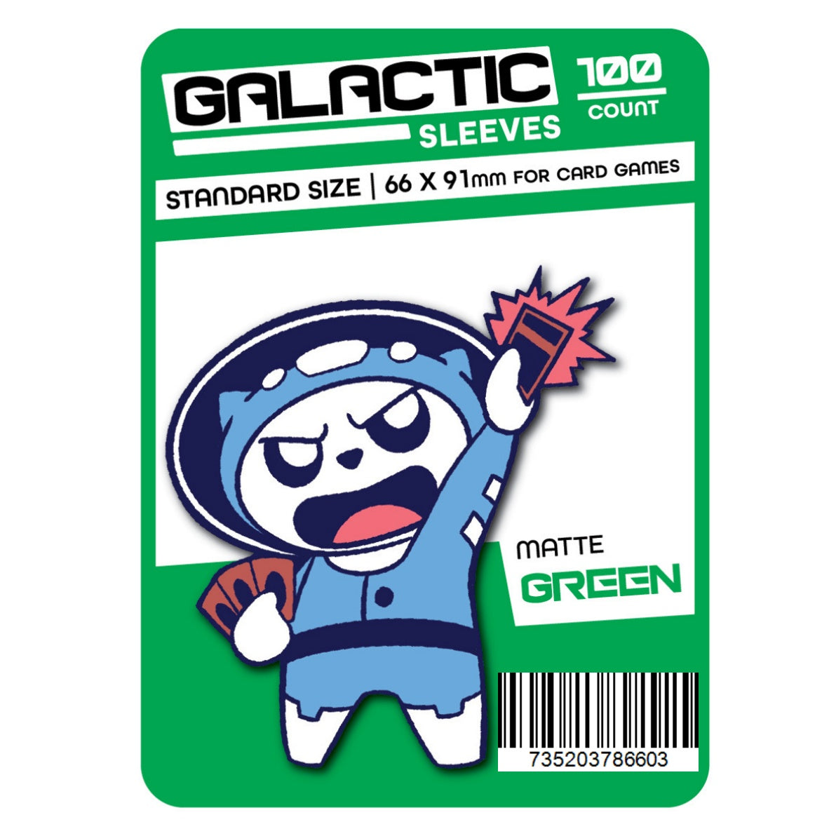 These solid color sleeves hold standard size cards. Clear side uses non-glare matte material for softer feel and smoother shuffle. Stores and protects standard sized cards. 100 sleeves per package. 66 x 91mm size sleeves for card games, perfect for Pokemon, Magic: the Gathering, Digimon, One Piece, and other card games!