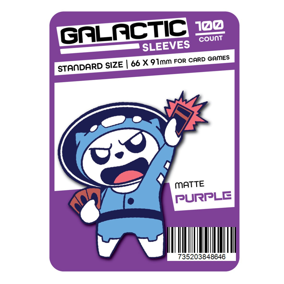 These solid color sleeves hold standard size cards. Clear side uses non-glare matte material for softer feel and smoother shuffle. Stores and protects standard sized cards. 100 sleeves per package. 66 x 91mm size sleeves for card games, perfect for Pokemon, Magic: the Gathering, Digimon, One Piece, and other card games!
