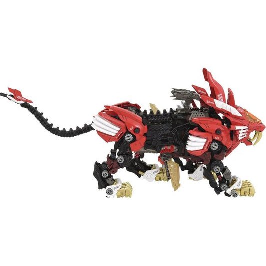 From Takara TOMY. Based on the themes of 'reconstruction,' 'refinement,' and 'polishing,' this pinnacle brand embodies the ultimate form of the moving kit. The 1/72 scale assembly kit features a motorized unit that, when turned on, reproduces the realistic walking motion of an animal, with LED lights illuminating the eyes and chest. Distinctive parts from the anime, such as the E-Shield Generator on the mane, Compression Refrigerator on the legs, and boosters on the back, are all manually movable. The laser