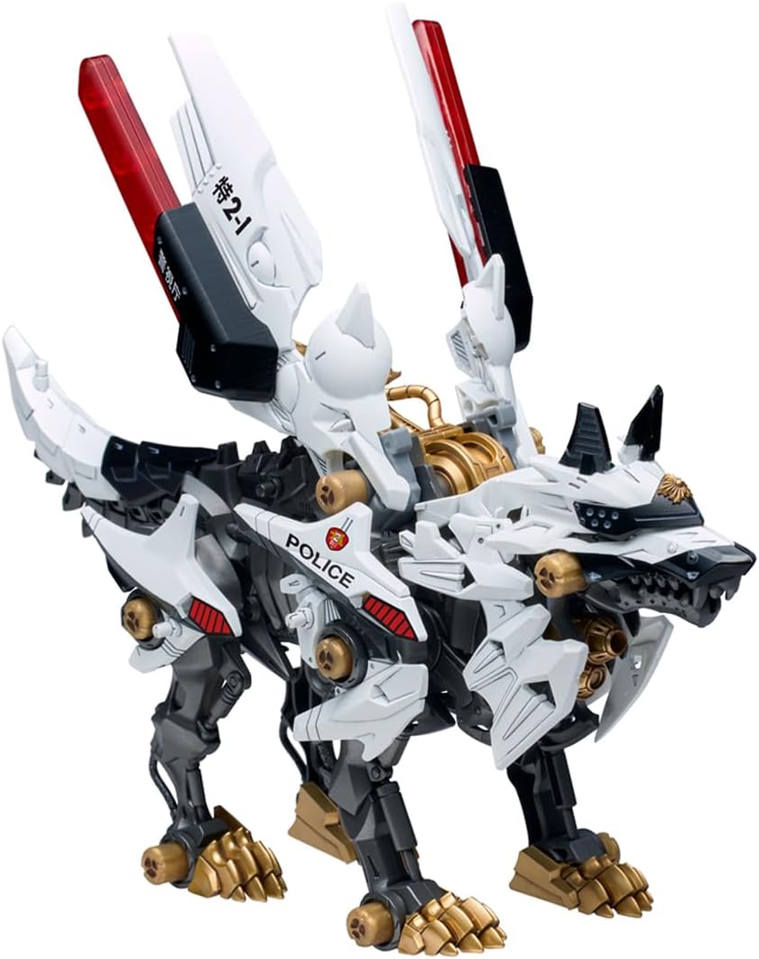 This unique collaboration is a double celebration -- it observes the 35th anniversary of "Patlabor" and the 40th anniversary of "Zoids" by imagining a new setting where the new Ingram MK-III and the Hunter Wolf Metropolitan Police Department work together! This Zoid was designed by well-known mechanical designer Hidetaka Tenjin; mechanical designer Yutaka Izubuchi will supervise the project, and screenwriter Kazunori Ito is involved in creating the world setting!

The popular Hunter Wolf from "Zoids Wild" h