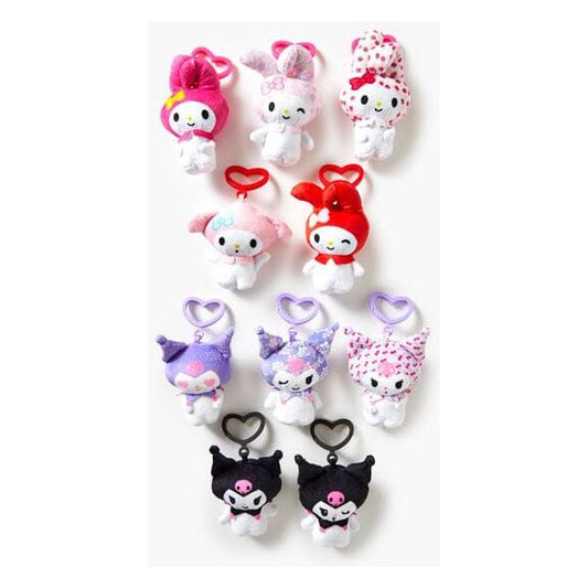 My Melody and Kuromi 3" Plush Clip-On Hanger Keychain Blind Pack - 1 Random | Galactic Toys & Collectibles