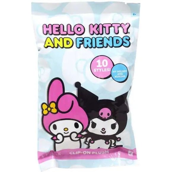 Hello Kitty and Friends 3" Blacklight Plush Clip-On Hanger Keychain Blind Pack - 1 Random | Galactic Toys & Collectibles